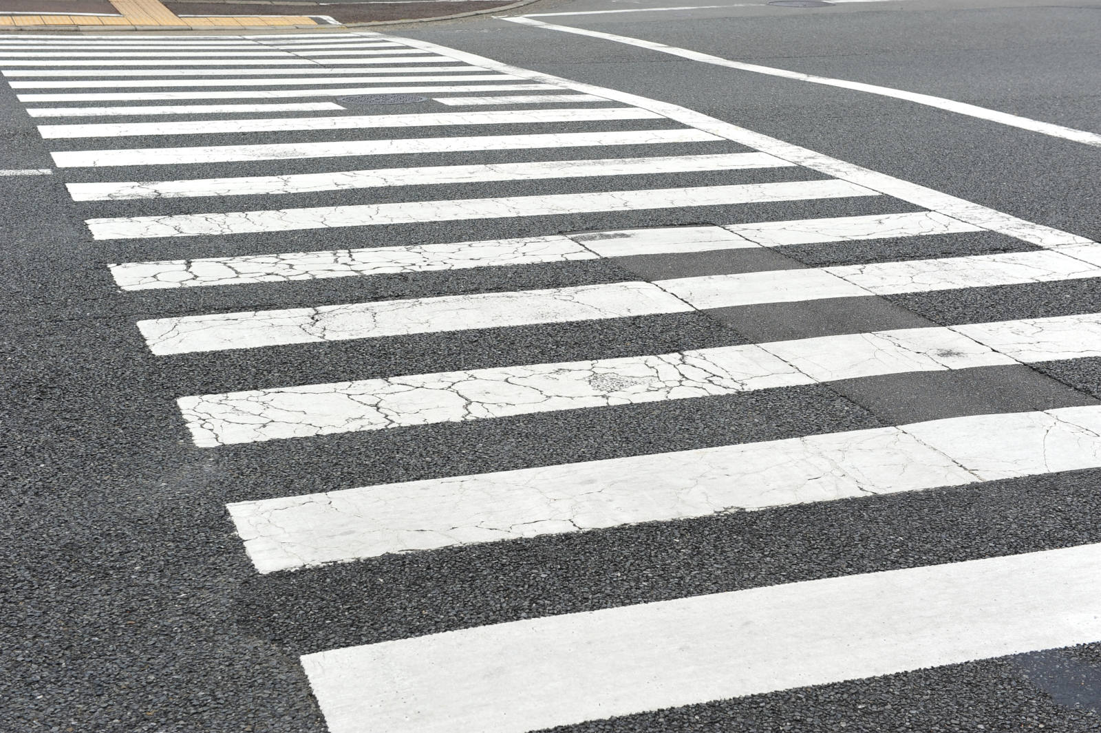 Pedestrians Without Lines On The Road